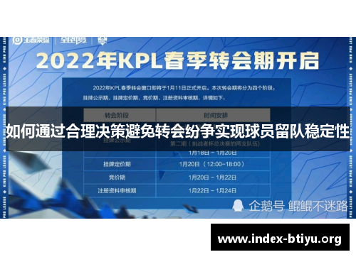 如何通过合理决策避免转会纷争实现球员留队稳定性 如何通过合理决策避免转会纷争实现球员留队稳定性
